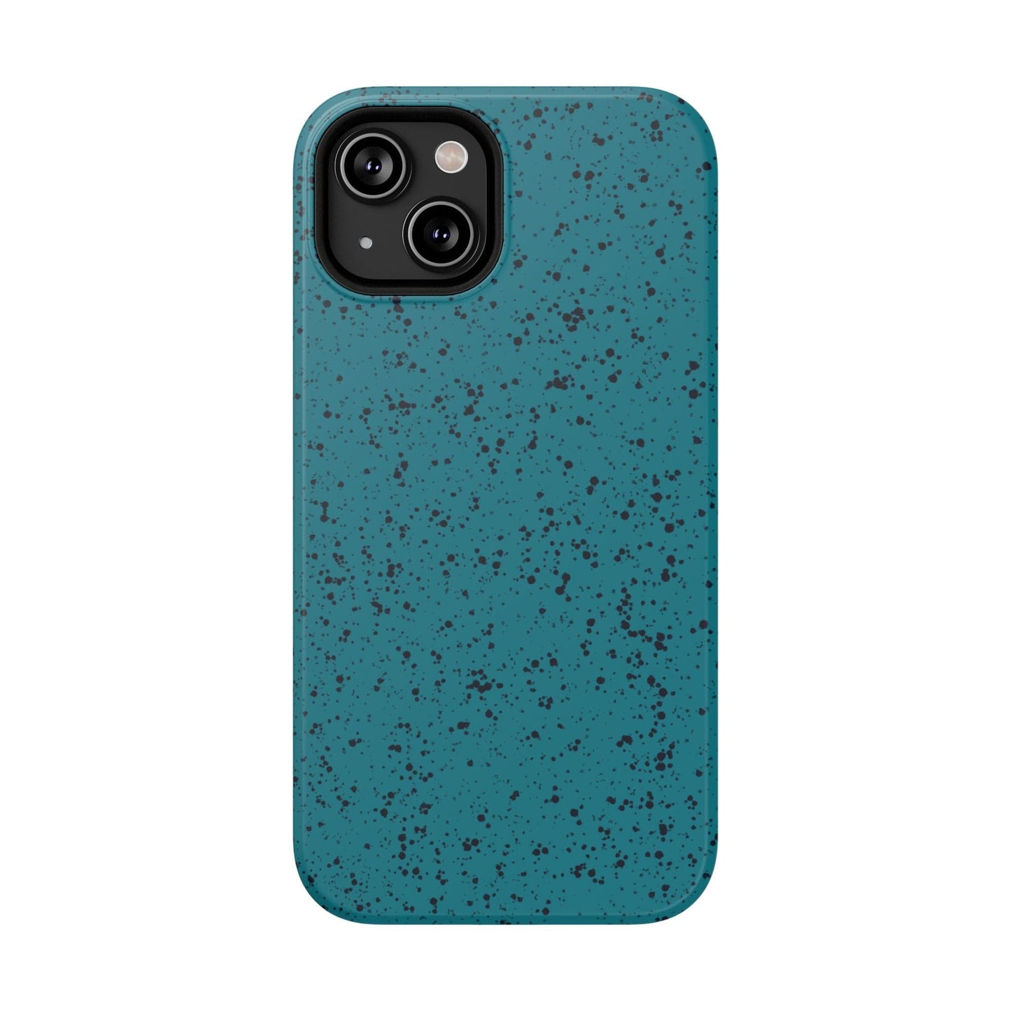 Phone Case iPhone 14 Teal Speckle Spatter