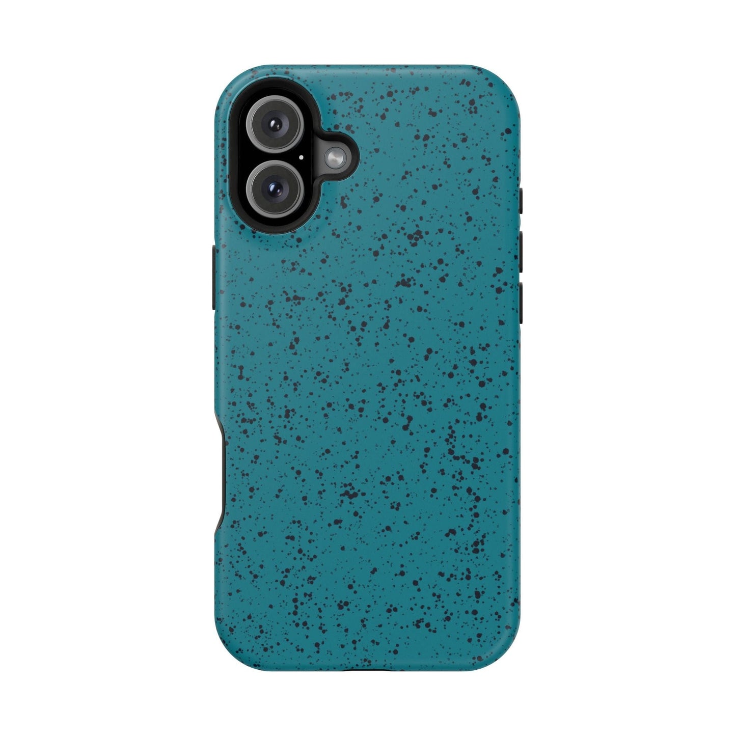 Phone Case iPhone 16 Plus Teal Speckle Spatter