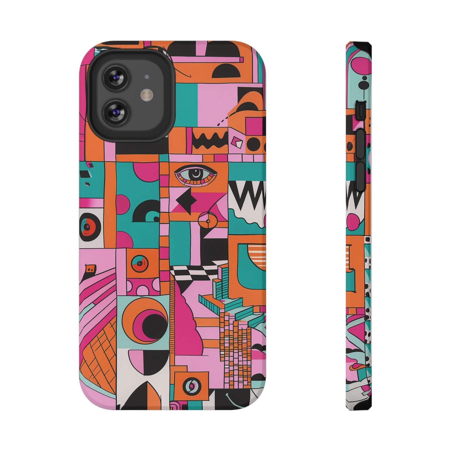 Phone Case iPhone 12 Technicolor Town