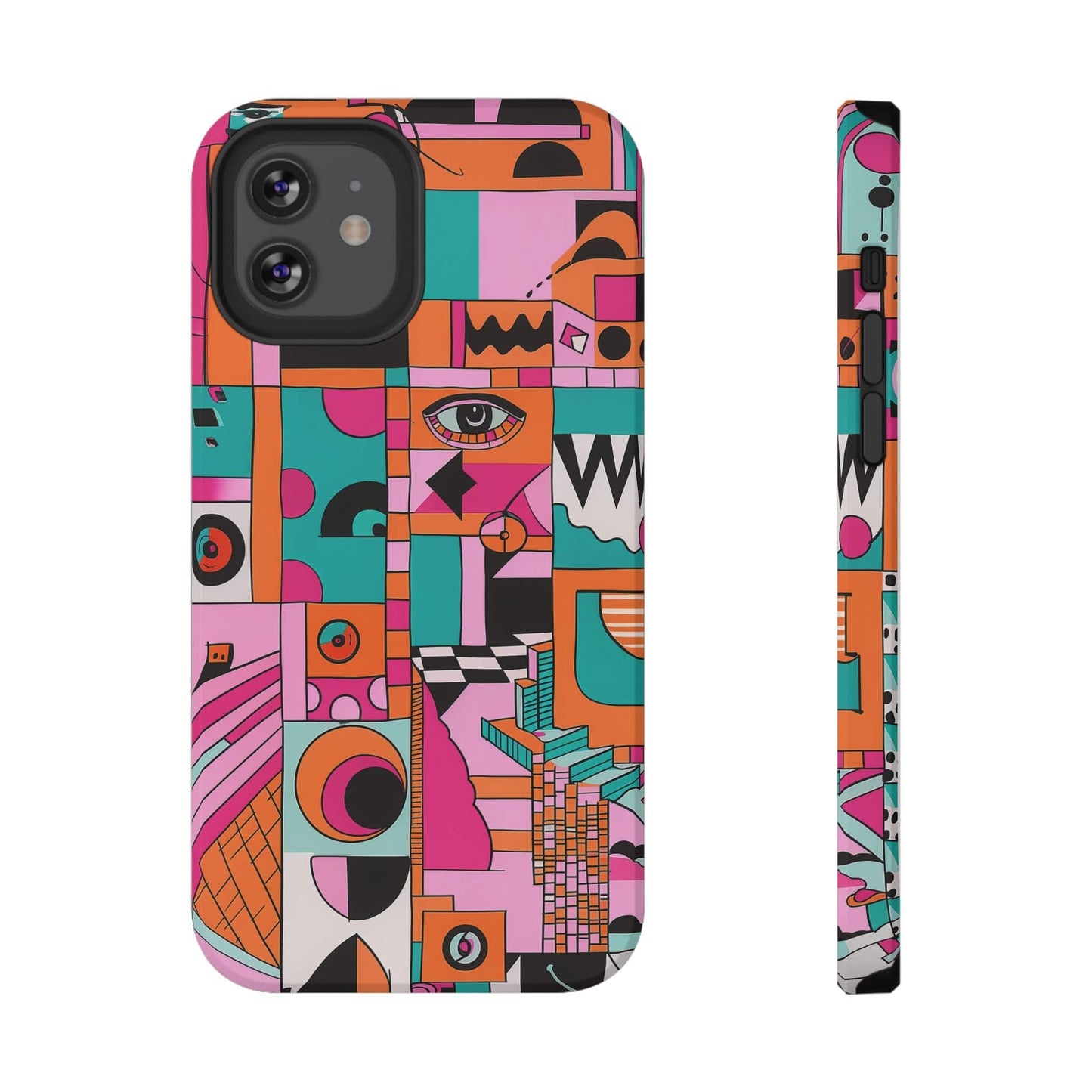 Phone Case iPhone 12 Mini Technicolor Town