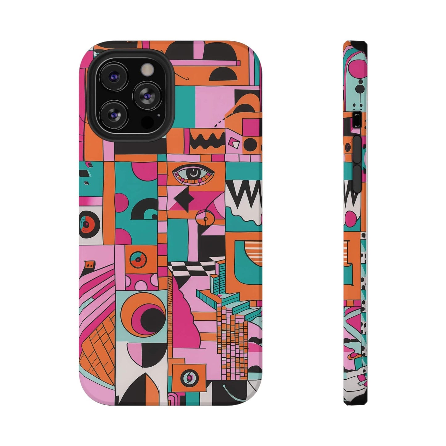 Phone Case iPhone 12 Pro Max Technicolor Town