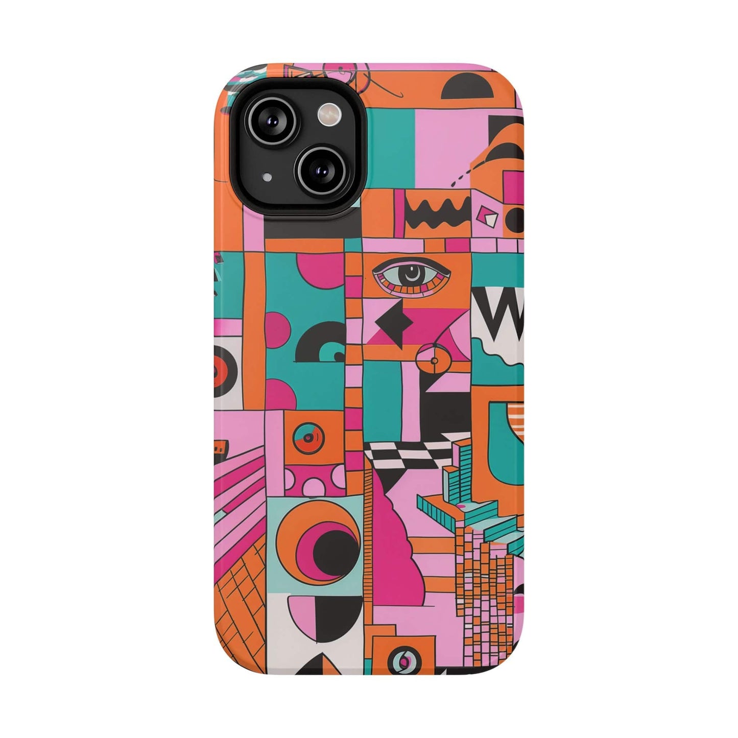 Phone Case iPhone 14 Technicolor Town